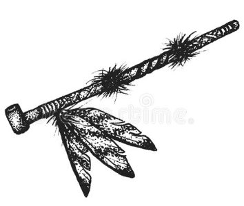 Symbol for peace Calumet or peace pipe