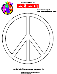 peace sign coloring page