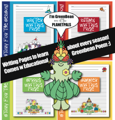Planetpals Four Seasons Writing Activity