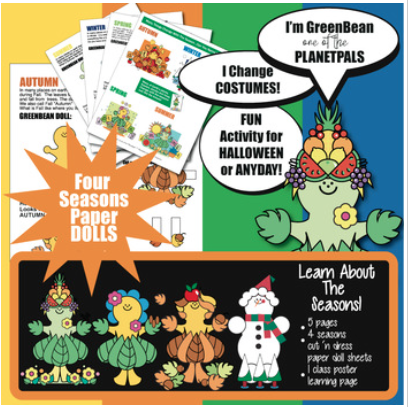 Planetpals Four Sesaons Paper Doll Activity