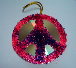 make a CD or DVD Peace Sign