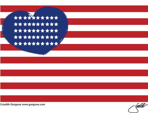 heart flag copyright judith gorgone