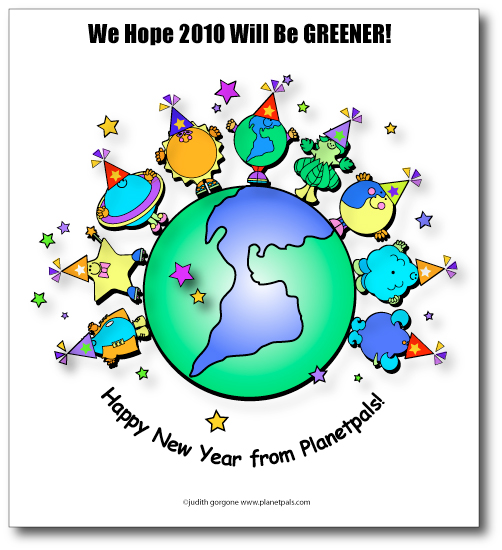 planetpals happy new year card