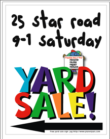 yard sale sign left