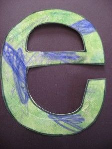 letter e earthday craft