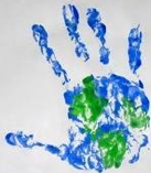 hand print earthday