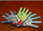 handprint keychain