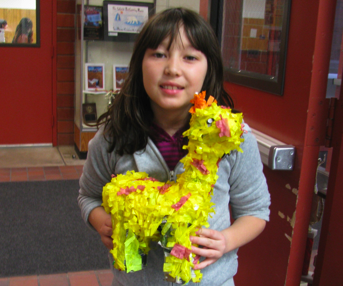 pinata recycle craft tubes newspaper